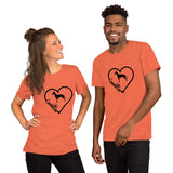 Cirneco dell' Etna Heart Short-Sleeve Unisex T-Shirt