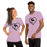 Norwegian Elkhound Heart Short-Sleeve Unisex T-Shirt