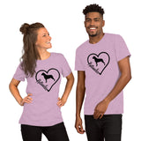 Rottweiler Heart Silhouette Short-Sleeve Unisex T-Shirt