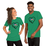 Norwegian Elkhound Heart USA Short-Sleeve Unisex T-Shirt