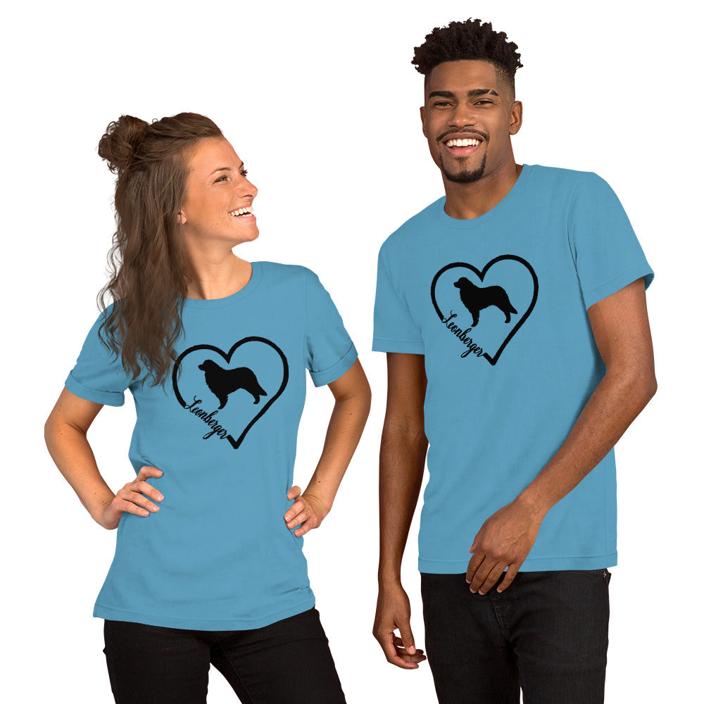 Leonberger Heart Bella + Canvas 3001 Short-Sleeve Unisex T-Shirt