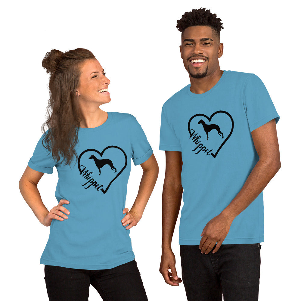 Whippet Heart Short-Sleeve Unisex T-Shirt