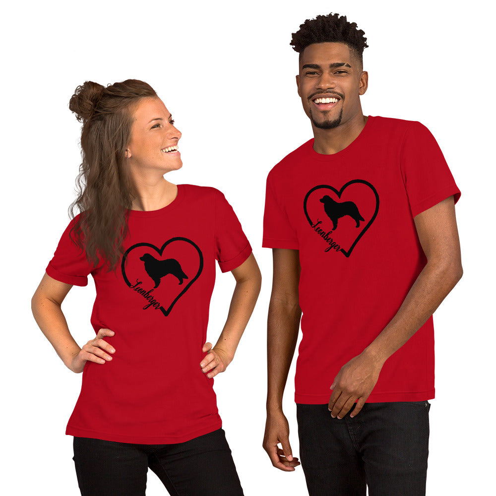 Leonberger Heart Bella + Canvas 3001 Short-Sleeve Unisex T-Shirt