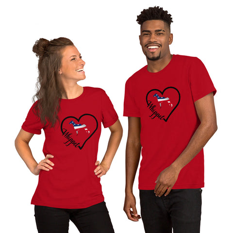 Whippet Heart USA Short-Sleeve Unisex T-Shirt