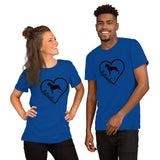 Rottweiler Heart Silhouette Short-Sleeve Unisex T-Shirt
