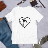 Cirneco dell' Etna Heart Short-Sleeve Unisex T-Shirt