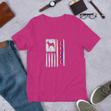 Akita Vertical Flag RWB Short-sleeve unisex t-shirt