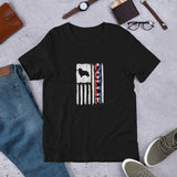 Collie Vertical Flag RWB Short-sleeve unisex t-shirt