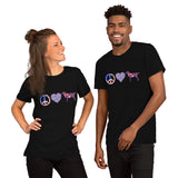 Peace Love Labrador Unisex t-shirt
