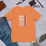 Basset Hound Vertical Flag RWB Short-sleeve unisex t-shirt