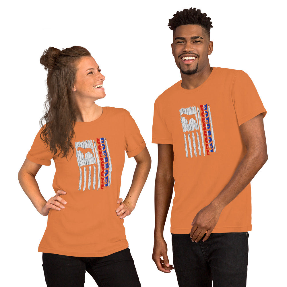 Boerboel Vertical Flag RWB Short-sleeve unisex t-shirt