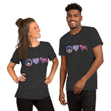 Peace Love Australian Shepherd Unisex t-shirt