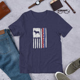 French Bulldog Vertical Flag RWB Short-sleeve unisex t-shirt