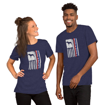 Boerboel Vertical Flag RWB Short-sleeve unisex t-shirt