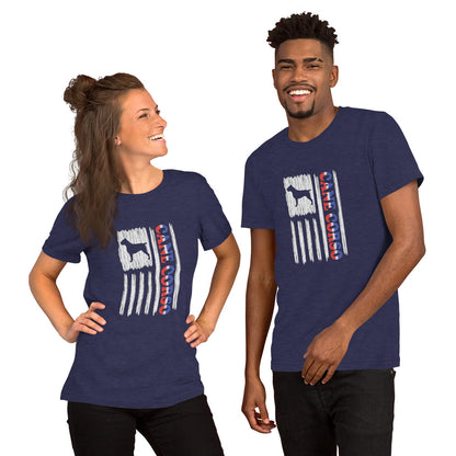 Cane Corso Vertical Flag RWB Short-sleeve Unisex t-shirt