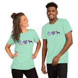 Peace Love Boxer Short-sleeve unisex t-shirt
