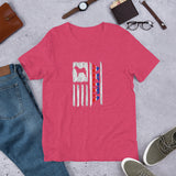Akita Vertical Flag RWB Short-sleeve unisex t-shirt
