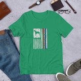 Irish Wolfhound Vertical Flag RWB Short-sleeve unisex t-shirt