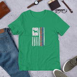 PBGV Vertical Flag RWB Short-sleeve unisex t-shirt