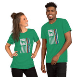 Cane Corso Vertical Flag RWB Short-sleeve Unisex t-shirt