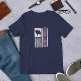 Non-Sporting Patriot Vertical Flag RWB Short-sleeve unisex t-shirt
