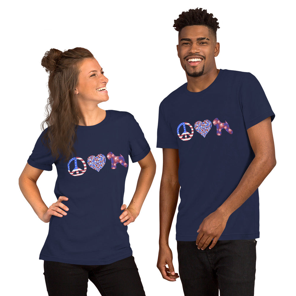 Peace Love SCWT Unisex t-shirt