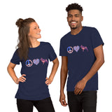 Peace Love Norwegian Elkhound Unisex t-shirt