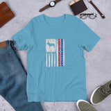 French Bulldog Vertical Flag RWB Short-sleeve unisex t-shirt