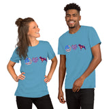 Peace Love Norwegian Elkhound Unisex t-shirt