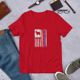 OES Vertical Flag RWB Short-sleeve unisex t-shirt