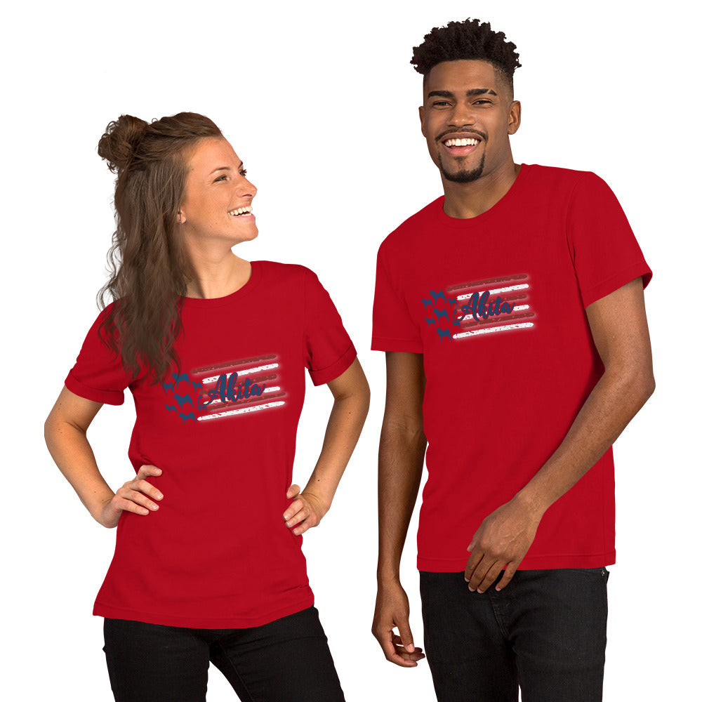 Akita Flag Unisex t-shirt