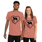 Heart Akita Unisex Tri-Blend T-Shirt | Bella + Canvas Short sleeve t-shirt