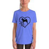 Heart Akita Youth Premium Tee | Bella + Canvas 3001Y Short Sleeve T-Shirt