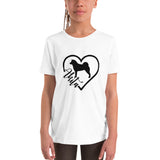 Heart Akita Youth Premium Tee | Bella + Canvas 3001Y Short Sleeve T-Shirt